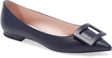 Thumbnail for your product : Roger Vivier Gommettine Buckle Pointy Toe Flat