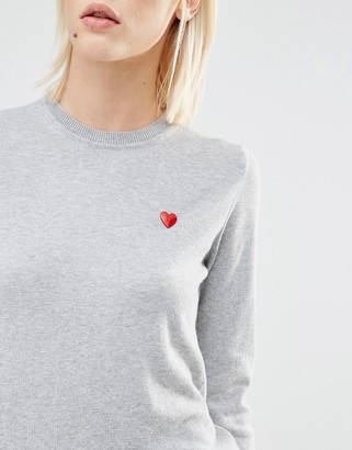 Love Moschino Heart Clip Cotton Sweater