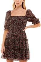 Thumbnail for your product : Trixxi Juniors' Tiered Floral-Print Fit & Flare Dress