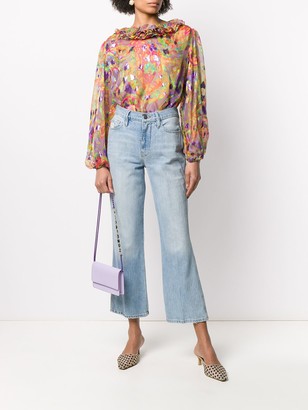 Yves Saint Laurent Pre-Owned 1980s Sheer Floral Shirt