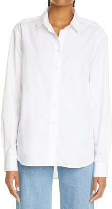 Totême Signature Organic Cotton Poplin Button-Up Shirt