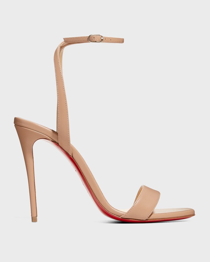 red bottom sandals heels