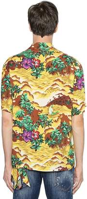 DSQUARED2 Hawaii Printed Viscose Bowling Shirt