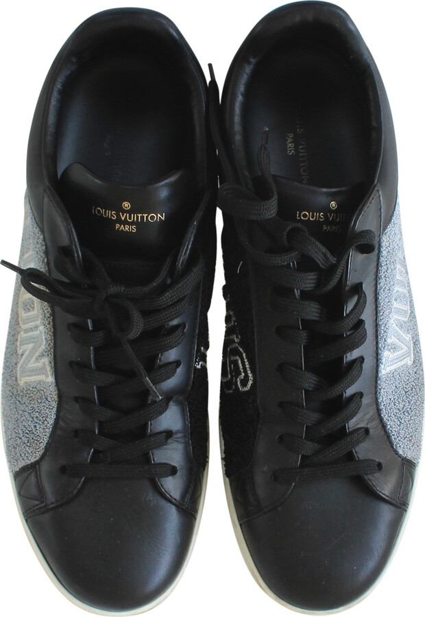 Leather low trainers Louis Vuitton x Nigo Black size 11 UK in