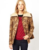 Thumbnail for your product : Camo Cooper & Stollbrand Cooper & Strollbrand Blanket Jacket with Teddy Fur Collar