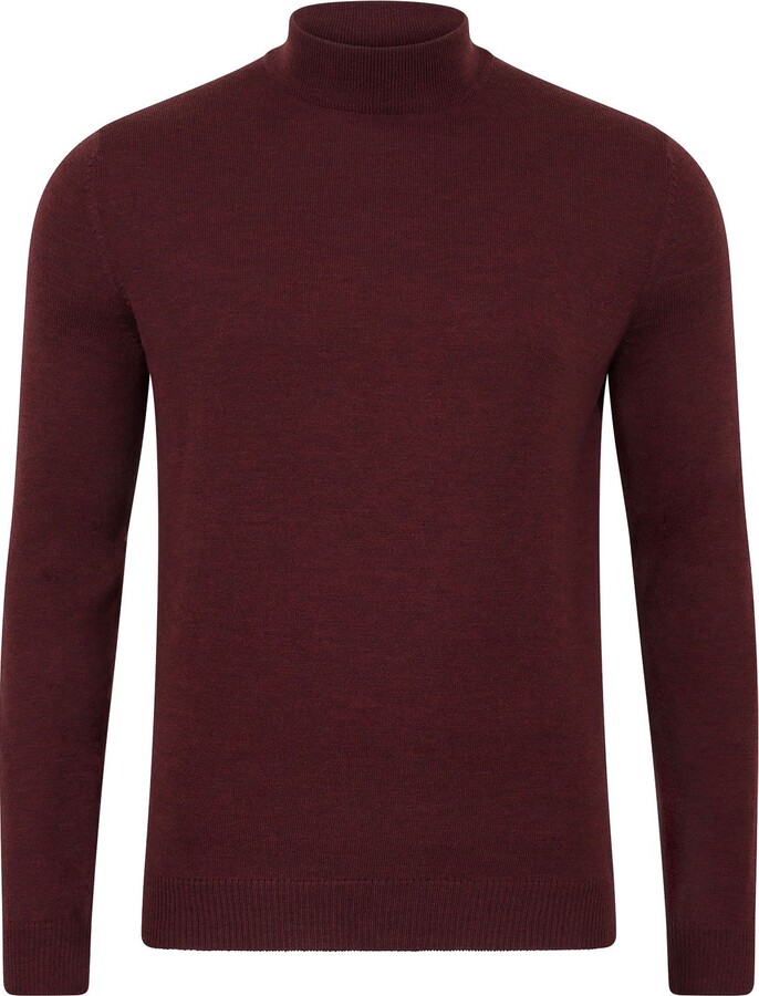 Burgundy Turtleneck Sweaters Mens ShopStyle UK