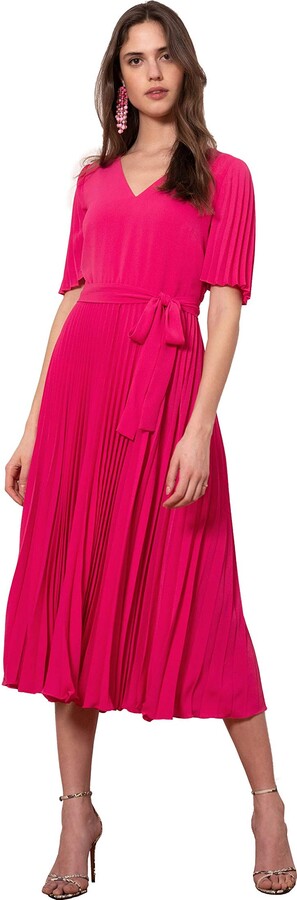 donna morgan deep v crepe dress
