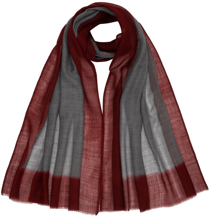 Burgundy silk wrinkled scarf for women   No iron dark red wrinkled silk scarf    red crinkle silk scarf  100% habotai silk Shibori