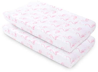 Oilo Flamingo Print 2-Pack Changing Pad Covers