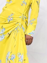 Thumbnail for your product : No.21 Ruched Floral-Print Silk Dress