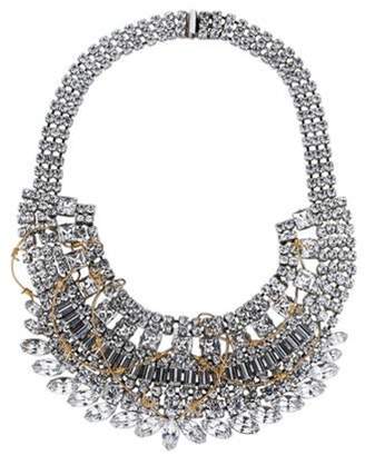 Tom Binns Crystal and Barbed Wire Collar Necklace Silver Crystal and Barbed Wire Collar Necklace