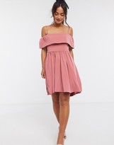 Thumbnail for your product : Forever New bardot mini dress in dusty rose