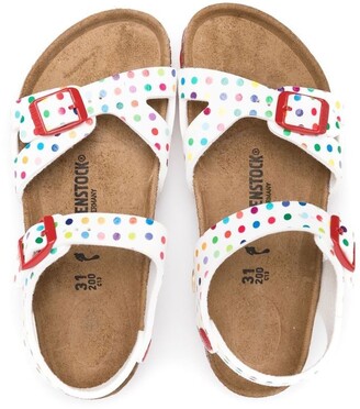 Birkenstock Kids Rio polka-dot sandals