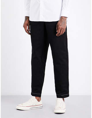 Comme des Garcons Shirt Relaxed-fit tapered cotton trousers
