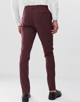 Thumbnail for your product : ASOS DESIGN Tall super skinny suit pants in burgundy