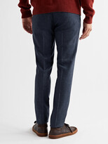 Thumbnail for your product : Incotex Slim-Fit Pleated Stretch-Wool Tweed Trousers