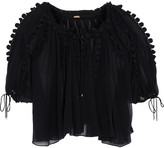 Thumbnail for your product : Elie Tahari Jocelyn Lace-trimmed Silk-georgette Blouse