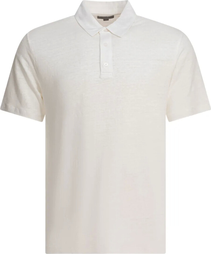Vince Linen Short-Sleeve Polo Shirt