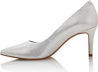 Joan Oloff Shoes Deborah Silver Mesh Leather