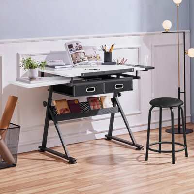 Yaheetech Height Adjustable Drawing and Drafting Table - ShopStyle ...
