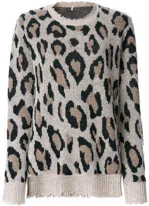 R 13 leopard pattern jumper