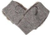 Thumbnail for your product : Adrienne Landau Rabbit Fur-Trimmed Fingerless Gloves