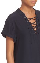 Thumbnail for your product : Frame Women's Lace-Up Silk Blouse