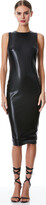 Thumbnail for your product : Alice + Olivia Delora Vegan Leather Sleeveless Midi Dress