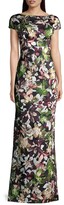 Thumbnail for your product : Kay Unger Printed Mikado Jules Column Gown