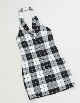 Vintage Supply 90's fitted dress in check