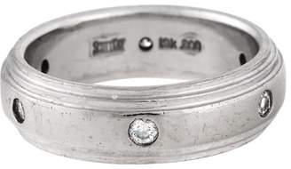 Scott Kay 19K White Gold with 0.15ct Diamond Wedding Band Ring 7