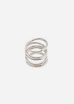 Thumbnail for your product : Jil Sander Junction Double Ring Silver Size: Medium