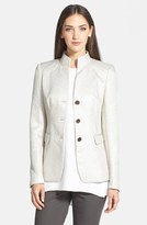 Thumbnail for your product : Lafayette 148 New York 'Kerianne' Stand Collar Three Button Jacket