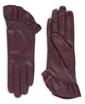 Etereo Ruffled Leather Gloves
