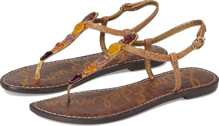 Sam Edelman Gigi Stone Women's Sandals Amber Multi/Cuoio Stone : 9.5 M, Synthetic