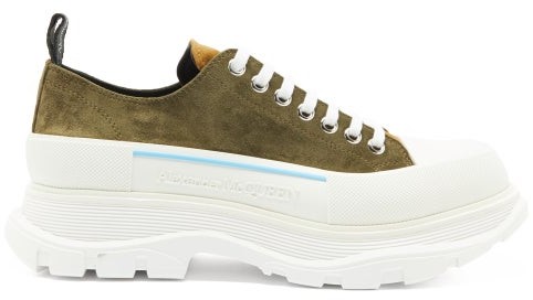 khaki alexander mcqueen trainers