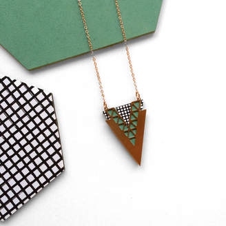 Mica Peet Rose Gold Triangle Necklace