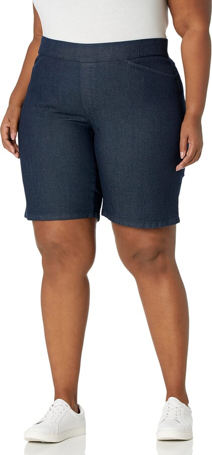chic classic collection women's relaxed fit flat bermuda short