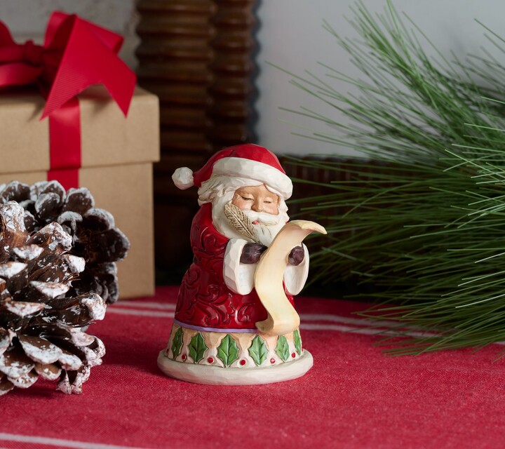 As Is Jim Shore Heartwood 3 Santa CheckingHis List