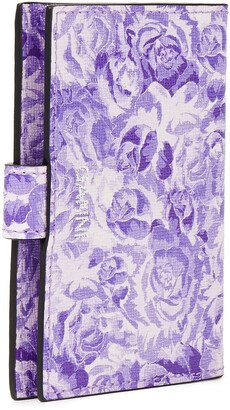 Ganni Floral-print Leather Wallet