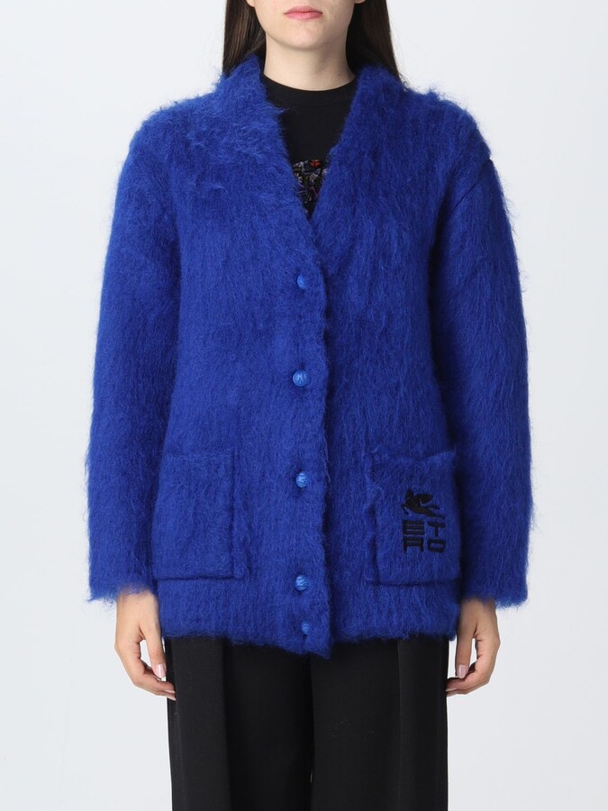 Blue Mohair Cardigan | Shop The Largest Collection | ShopStyle