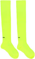 Thumbnail for your product : Miu Miu Yellow Over-the-Knee Logo Socks