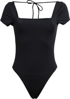Thumbnail for your product : Topshop Cap Sleeve Body In Black - Black T-shirt Black