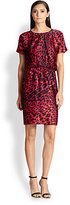 Thumbnail for your product : St. John Silk Leopard Print Dress