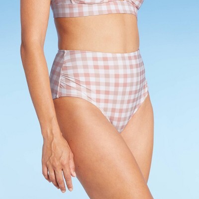 Women's High Leg High Waist Medium Coverage Bikini Bottom - Kona SolTM Blush