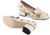 Thumbnail for your product : Gucci Embroidered leather mid-heel pump