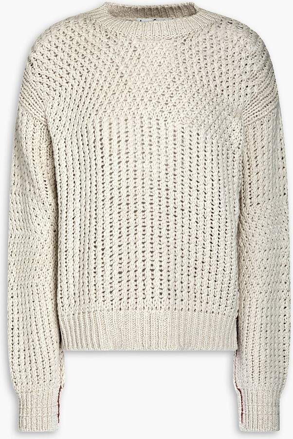 Crocheted cotton sweater