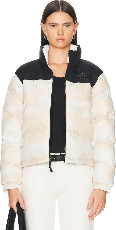 The North Face Crinkle Rev Nuptse Jacket in White