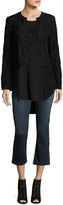 Thumbnail for your product : Haute Hippie Back + Forth Diamond-Stitched Suede Topper, Black