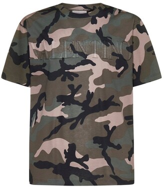 Valentino Camouflage Printed Crewneck T-Shirt - ShopStyle
